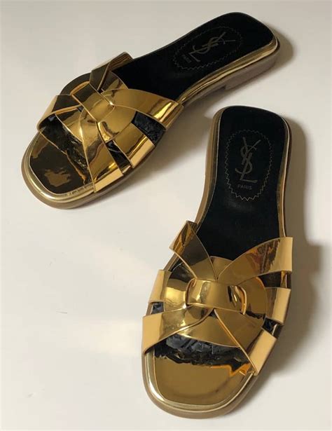 ysl tribute flat sandals